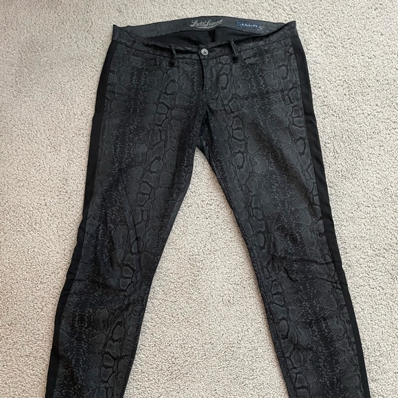 Lucky brand snakeskin print black jeans - Picture 3 of 10